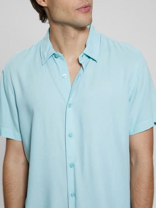 Guess Eco Solid Shirt Turcoaz | GUESS-SN31243