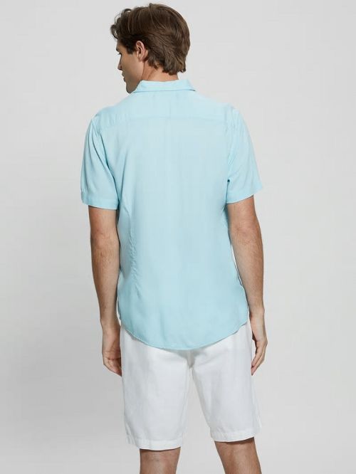 Guess Eco Solid Shirt Turcoaz | GUESS-SN31243