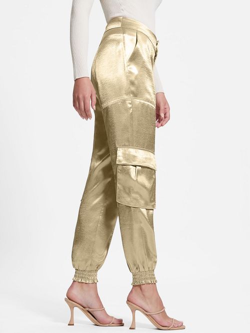 Guess Eco Soundwave Satin Cargo Pants Aurii | GUESS-SN28193