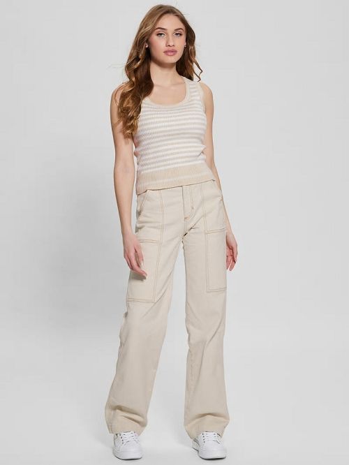 Guess Eco Stripe Ribbed Marti Tank Albi | GUESS-SN27104