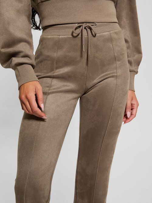 Guess Eco Sueded Scuba-Knit Pants Maro | GUESS-SN28262