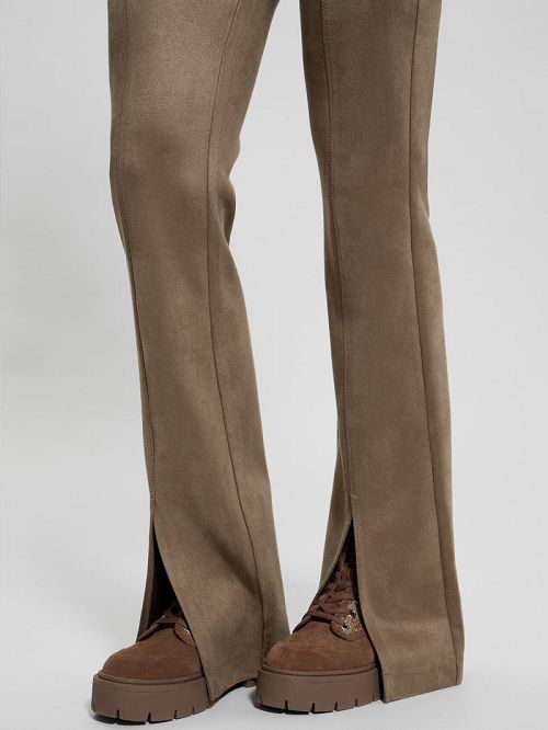 Guess Eco Sueded Scuba-Knit Pants Maro | GUESS-SN28262