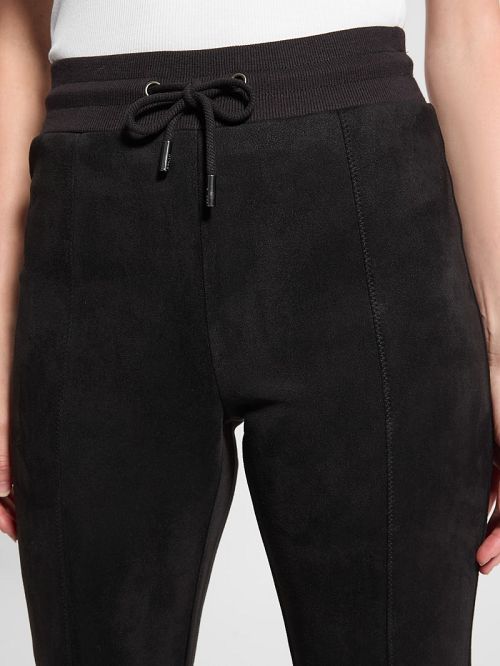 Guess Eco Sueded Scuba-Knit Pants Negrii | GUESS-SN28320