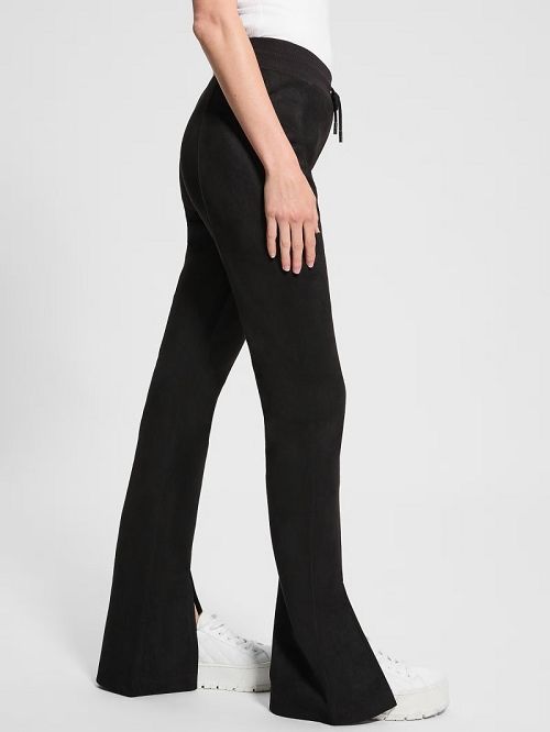 Guess Eco Sueded Scuba-Knit Pants Negrii | GUESS-SN28320