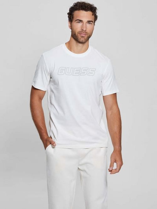 Guess Eco Tarf Logo Tee Albi | GUESS-SN30463