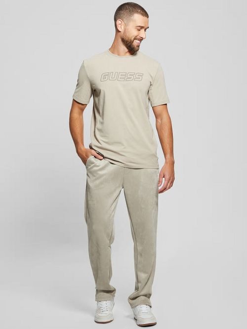 Guess Eco Tarf Logo Tee Bej | GUESS-SN30632