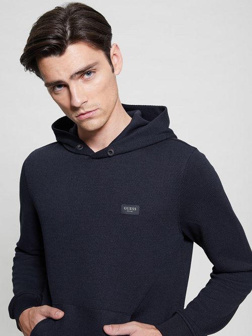 Guess Eco Tech Stretch Hoodie Albastri | GUESS-SN30893