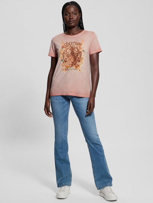Guess Eco Tiger God Easy Tee Roz | GUESS-SN27627