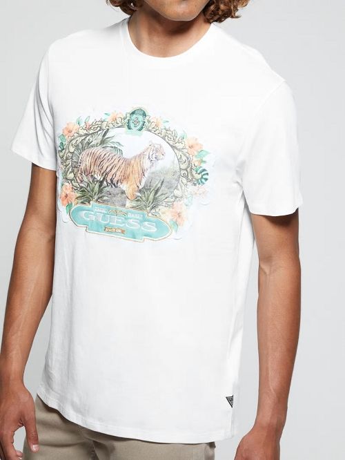 Guess Eco Tiger Label Tee Albi | GUESS-SN30645