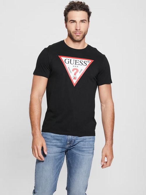 Guess Eco Triangle Classic Tee Negrii | GUESS-SN30474