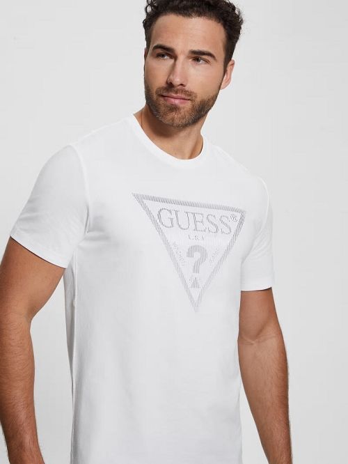 Guess Eco Triangle Crewneck Tee Albi | GUESS-SN30577