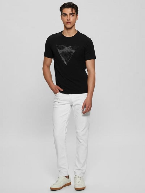 Guess Eco Triangle Crewneck Tee Negrii | GUESS-SN31540