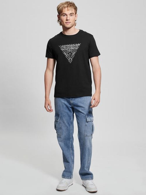 Guess Eco Triangle Patch Tee Negrii | GUESS-SN30532