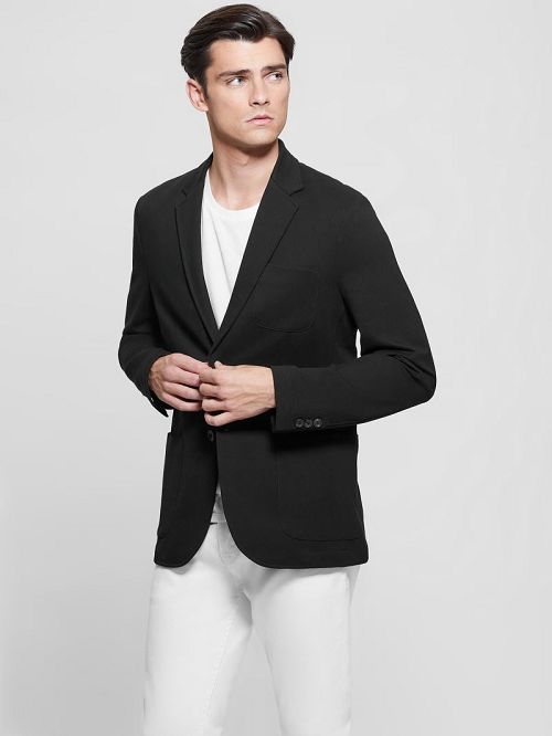 Guess Eco Tyron Tech-Stretch Blazer Negrii | GUESS-SN30796