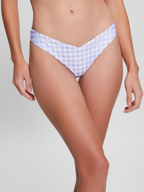Guess Eco V-Front Brazilian Bikini Bottoms Violet | GUESS-SN28512
