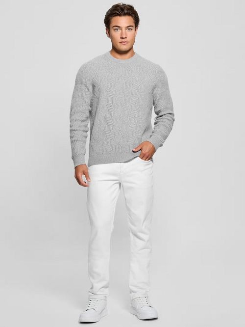 Guess Eco Wesley Lattice Sweater Gri | GUESS-SN30814
