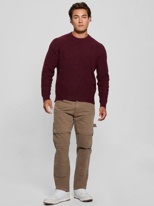 Guess Eco Wesley Lattice Sweater Rosii | GUESS-SN31037