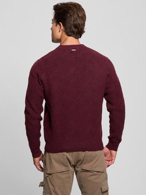 Guess Eco Wesley Lattice Sweater Rosii | GUESS-SN31037