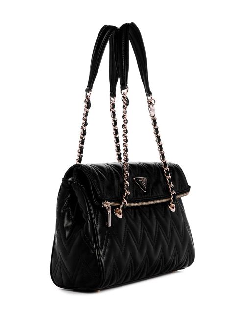 Guess Eda Quilted Satchel Negrii | GUESS-SN29203