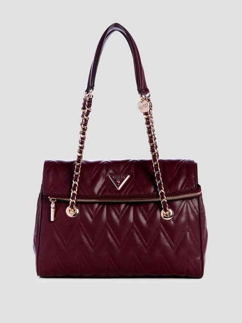 Guess Eda Quilted Satchel Rosii | GUESS-SN29062