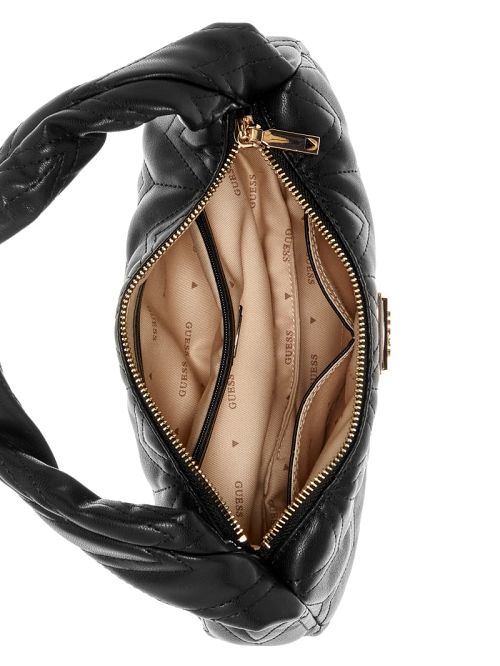 Guess Eda Top-Zip Shoulder Bag Negrii | GUESS-SN29058