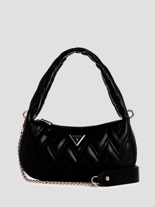 Guess Eda Top-Zip Shoulder Bag Negrii | GUESS-SN29058