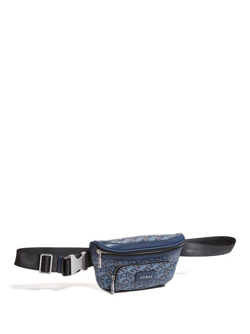 Guess Ederlo Compact Belt Bag Albastri | GUESS-SN31683