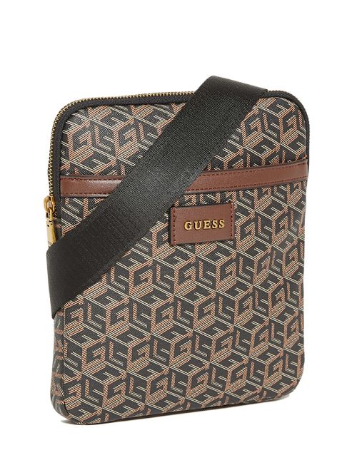 Guess Ederlo Flat Crossbody Negrii | GUESS-SN31679