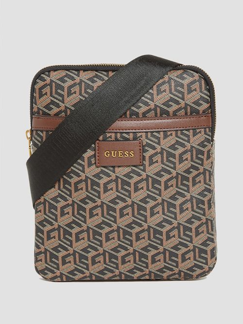 Guess Ederlo Flat Crossbody Negrii | GUESS-SN31679