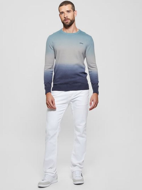 Guess Edwin Crewneck Tie-Dye Sweater Albastri | GUESS-SN31049