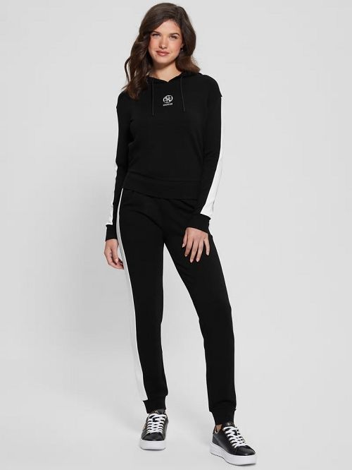 Guess Eléa Signature Hoodie Negrii | GUESS-SN27561