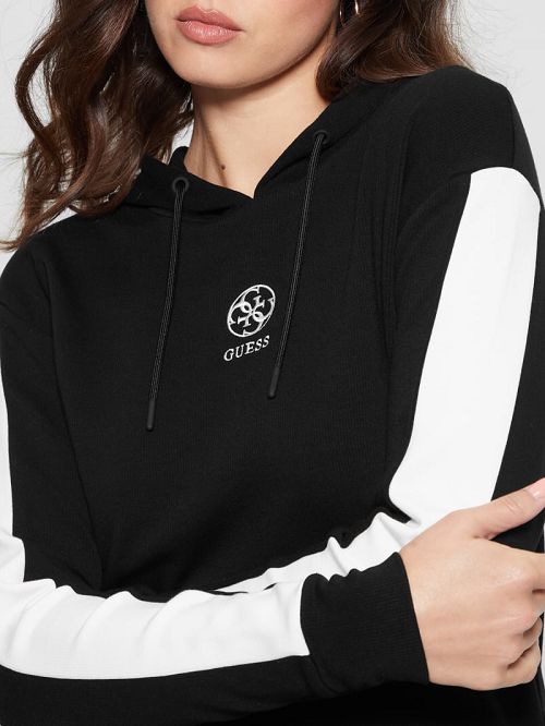 Guess Eléa Signature Hoodie Negrii | GUESS-SN27561
