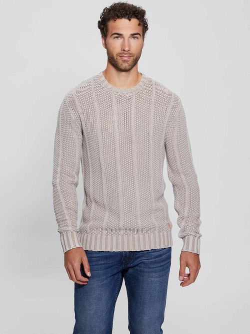 Guess Eli Treated Stitched Sweater Bej | GUESS-SN31067
