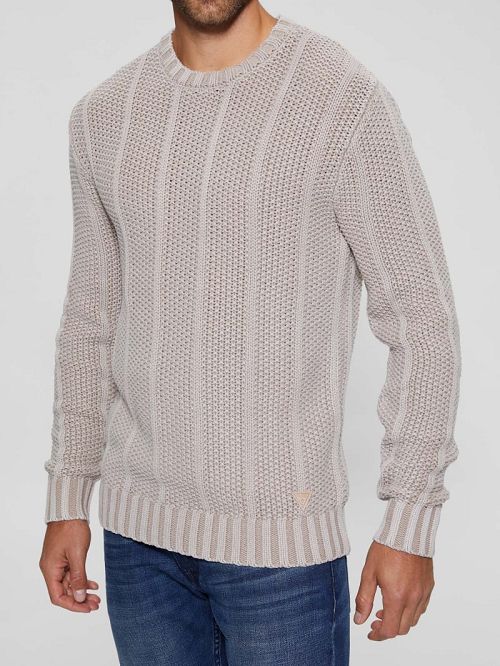 Guess Eli Treated Stitched Sweater Bej | GUESS-SN31067