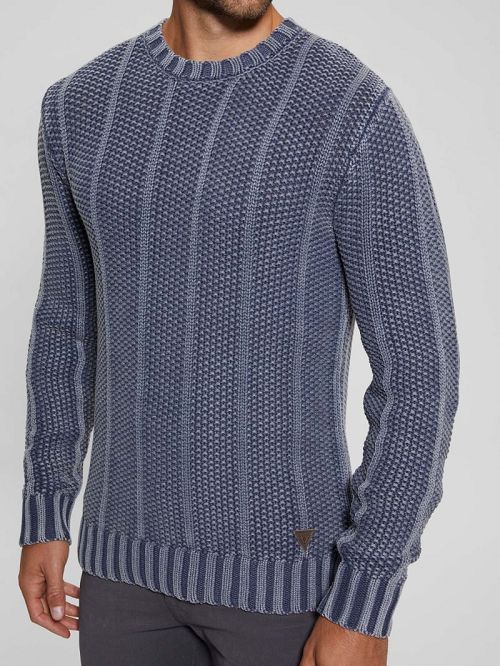 Guess Eli Treated Stitched Sweater Gri | GUESS-SN31044