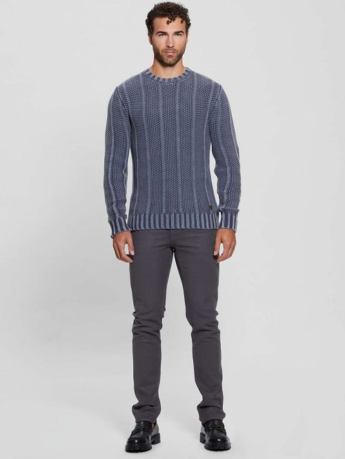 Guess Eli Treated Stitched Sweater Gri | GUESS-SN31044