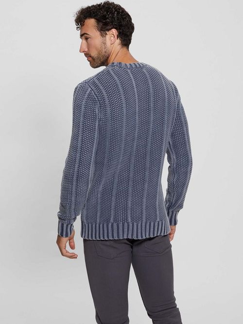 Guess Eli Treated Stitched Sweater Gri | GUESS-SN31044