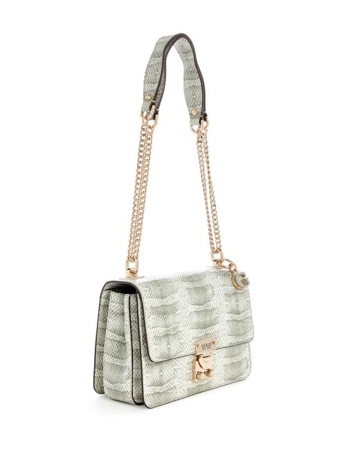 Guess Eliette Snakeskin Convertible Crossbody Maro | GUESS-SN28866