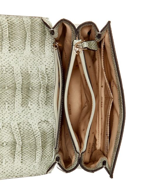 Guess Eliette Snakeskin Convertible Crossbody Maro | GUESS-SN28866