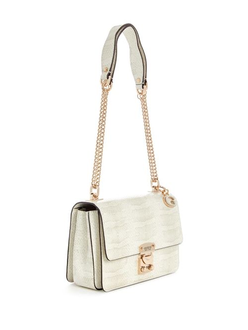 Guess Eliette Snakeskin Convertible Crossbody Maro | GUESS-SN29107