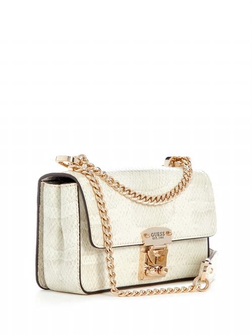 Guess Eliette Snakeskin Mini Convertible Crossbody Maro | GUESS-SN28875