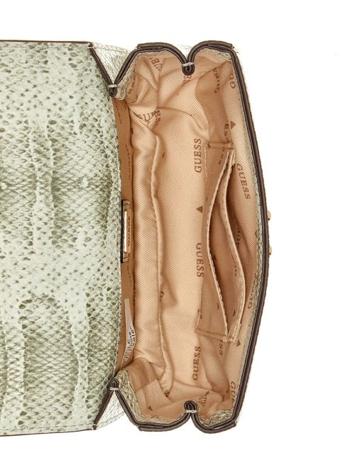Guess Eliette Snakeskin Mini Convertible Crossbody Maro | GUESS-SN28876