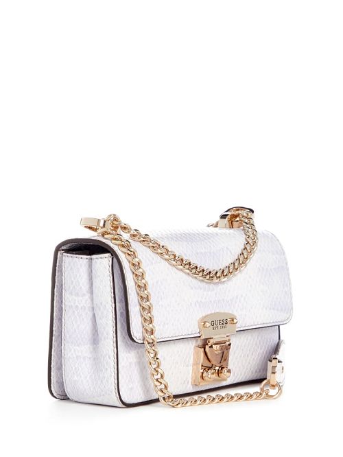 Guess Eliette Snakeskin Mini Convertible Crossbody Violet | GUESS-SN29114