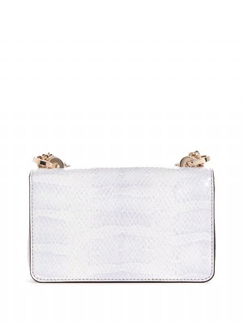 Guess Eliette Snakeskin Mini Convertible Crossbody Violet | GUESS-SN29114