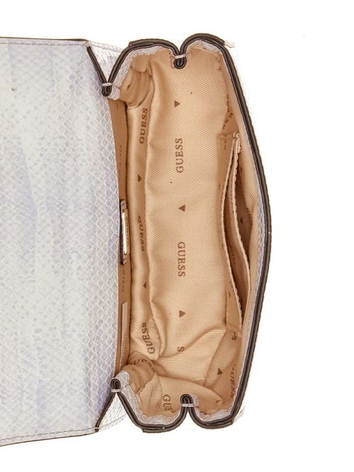 Guess Eliette Snakeskin Mini Convertible Crossbody Violet | GUESS-SN29114