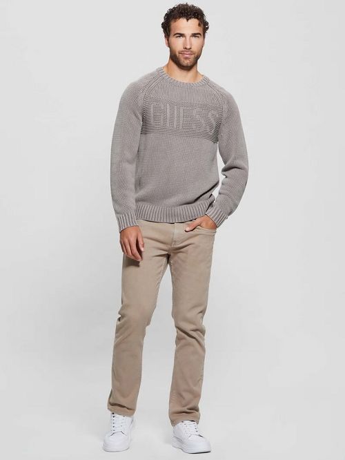 Guess Ellery Stitched Logo Sweater Maro | GUESS-SN31061