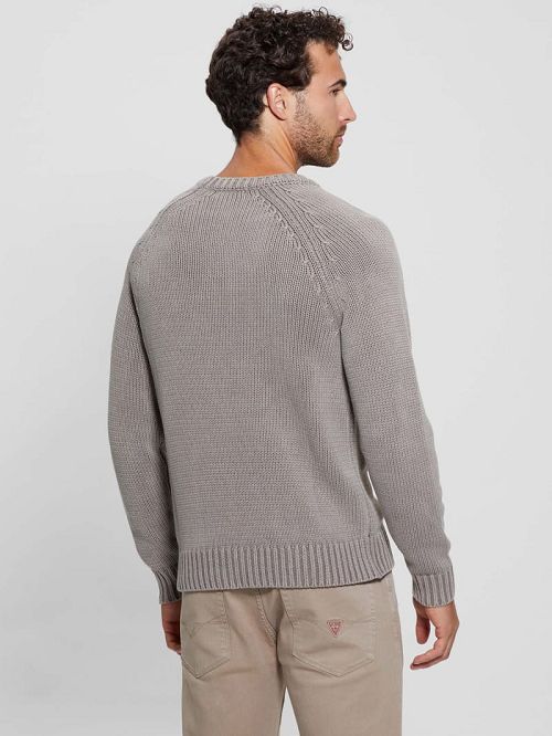 Guess Ellery Stitched Logo Sweater Maro | GUESS-SN31061