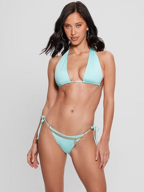 Guess Embellished Bikini Top Albastri | GUESS-SN28510
