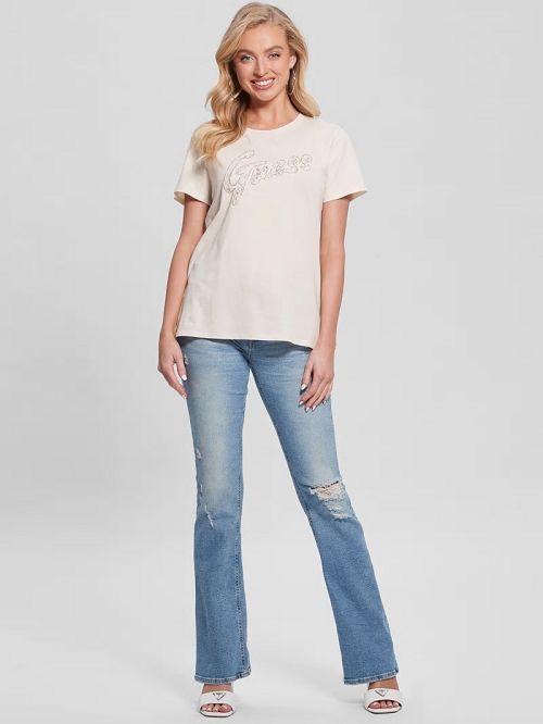 Guess Embellished Logo Tee Albi | GUESS-SN27060