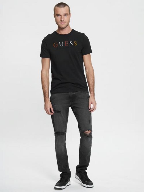 Guess Embossed Logo Tee Negrii | GUESS-SN30518